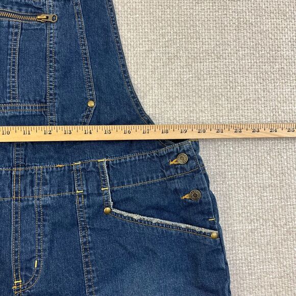 Vintage Old Navy Bib Overalls Women's XL Blue Denim Farmcore Workwear - Picture 7 of 11